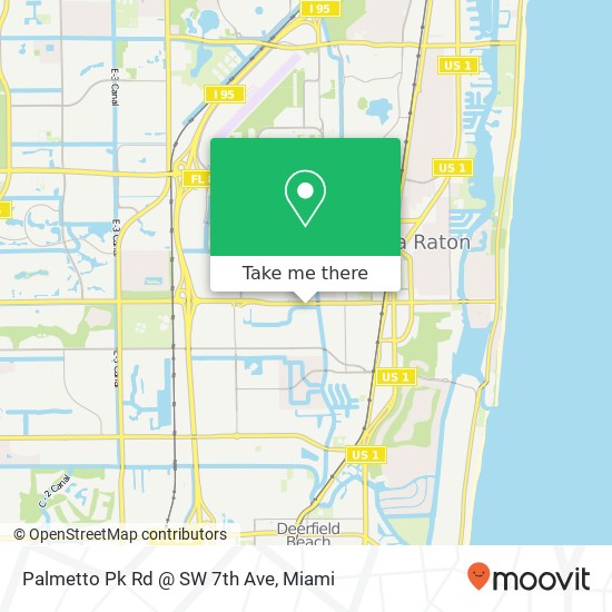 Palmetto Pk Rd @ SW 7th Ave map