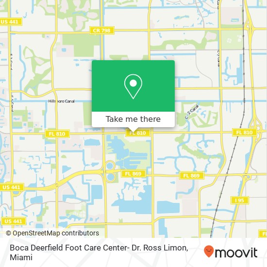 Boca Deerfield Foot Care Center- Dr. Ross Limon map