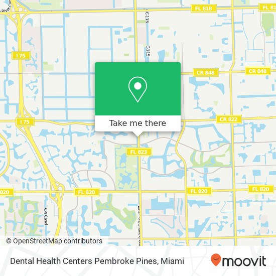 Mapa de Dental Health Centers Pembroke Pines