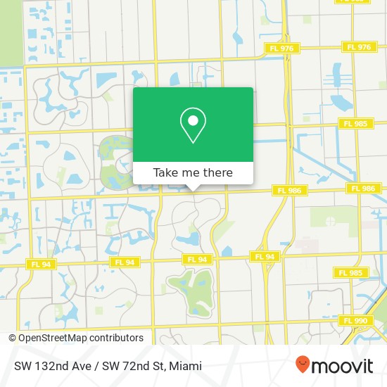 SW 132nd Ave / SW 72nd St map