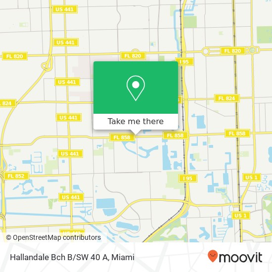 Hallandale Bch B/SW 40 A map