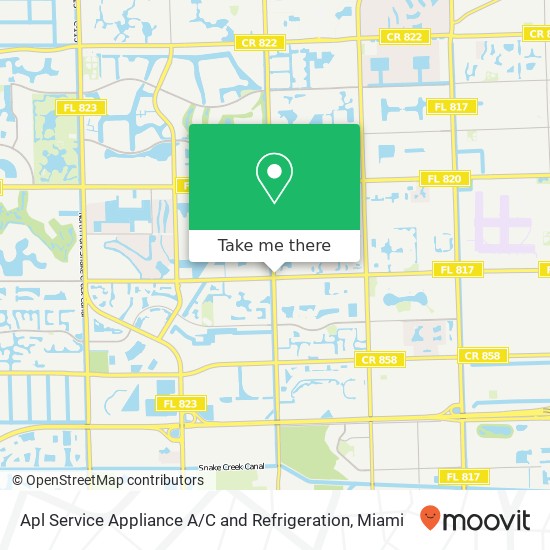 Apl Service Appliance A / C and Refrigeration map