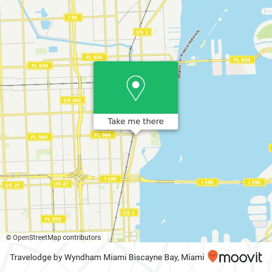 Travelodge by Wyndham Miami Biscayne Bay map