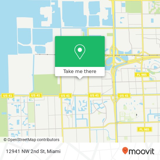 Mapa de 12941 NW 2nd St