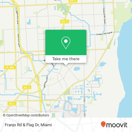 Franjo Rd & Flag Dr map