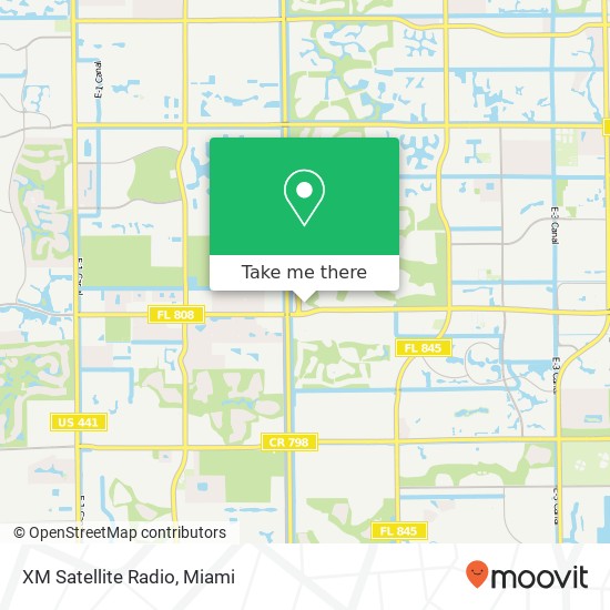 XM Satellite Radio map