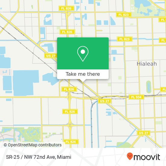 SR-25 / NW 72nd Ave map