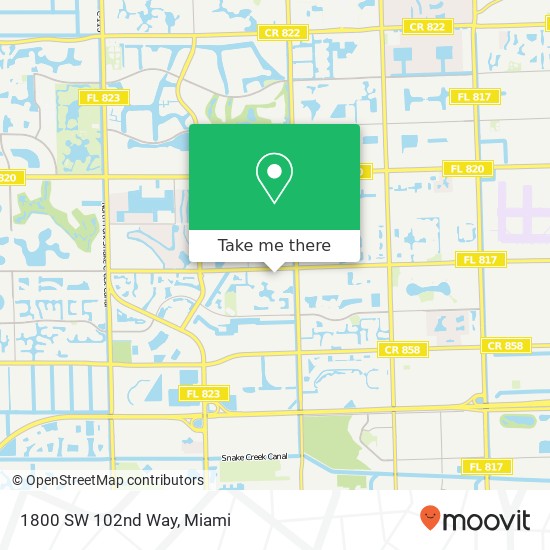 1800 SW 102nd Way map