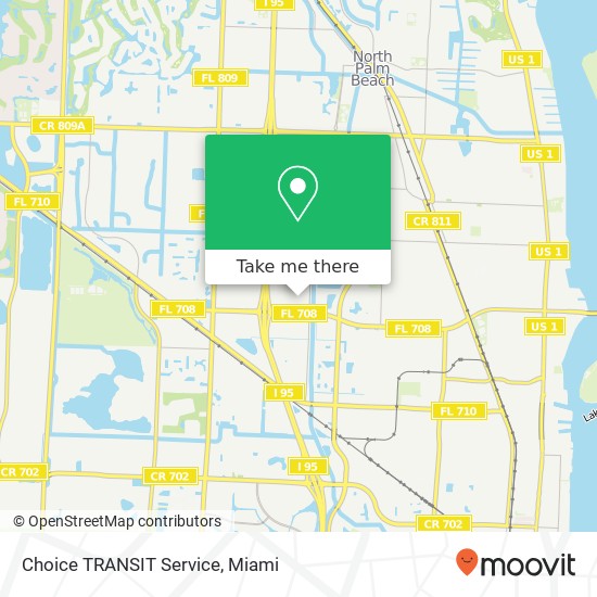 Mapa de Choice TRANSIT Service