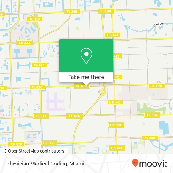 Mapa de Physician Medical Coding