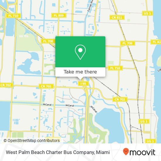 Mapa de West Palm Beach Charter Bus Company
