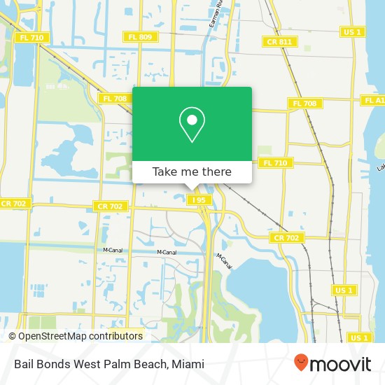 Mapa de Bail Bonds West Palm Beach