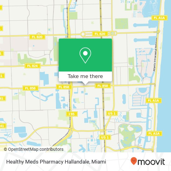 Healthy Meds Pharmacy Hallandale map