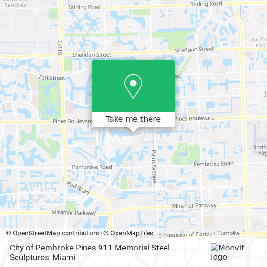 Mapa de City of Pembroke Pines 911 Memorial Steel Sculptures