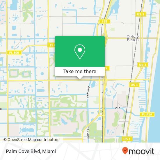Palm Cove Blvd map
