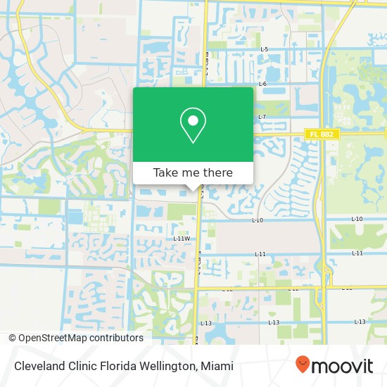 Cleveland Clinic Florida Wellington map