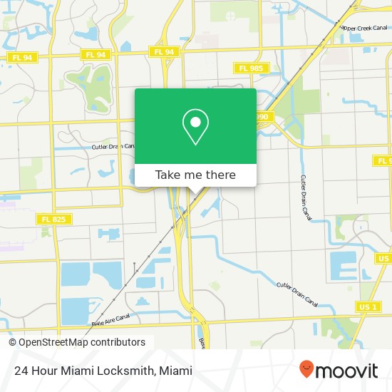 24 Hour Miami Locksmith map