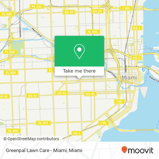 Mapa de Greenpal Lawn Care - Miami