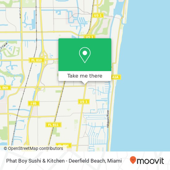 Mapa de Phat Boy Sushi & Kitchen - Deerfield Beach