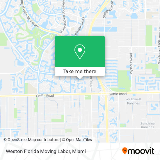 Weston Florida Moving Labor map