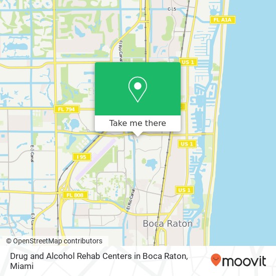 Mapa de Drug and Alcohol Rehab Centers in Boca Raton