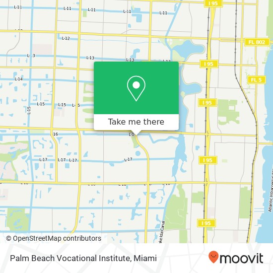 Mapa de Palm Beach Vocational Institute