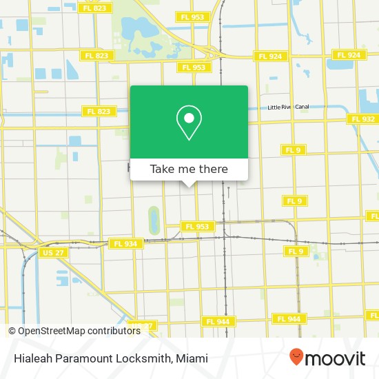 Hialeah Paramount Locksmith map