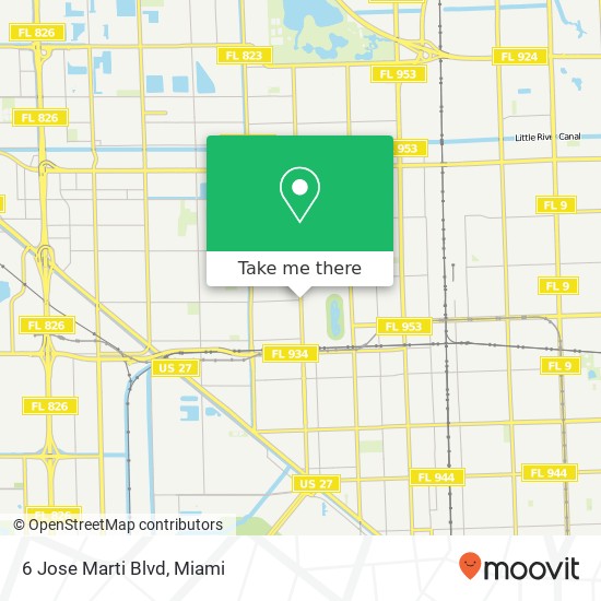 Mapa de 6 Jose Marti Blvd