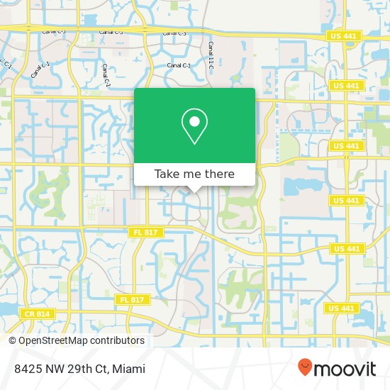 Mapa de 8425 NW 29th Ct