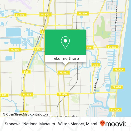 Stonewall National Museum - Wilton Manors map