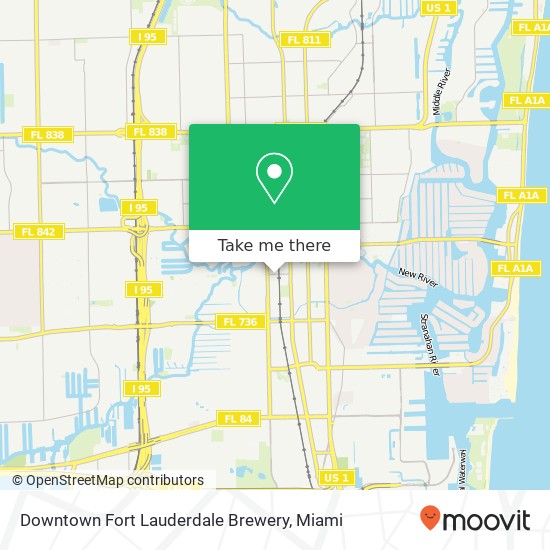 Mapa de Downtown Fort Lauderdale Brewery