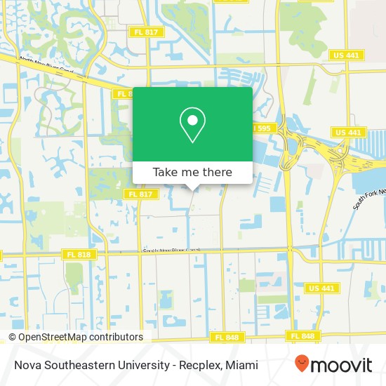 Mapa de Nova Southeastern University - Recplex