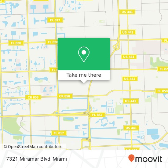 Mapa de 7321 Miramar Blvd