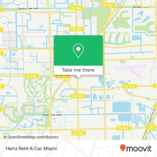 Hertz Rent-A-Car map