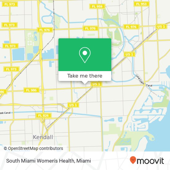 South Miami Women's Health map