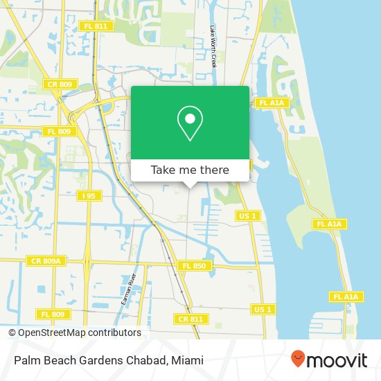 Mapa de Palm Beach Gardens Chabad