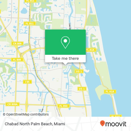 Chabad North Palm Beach map