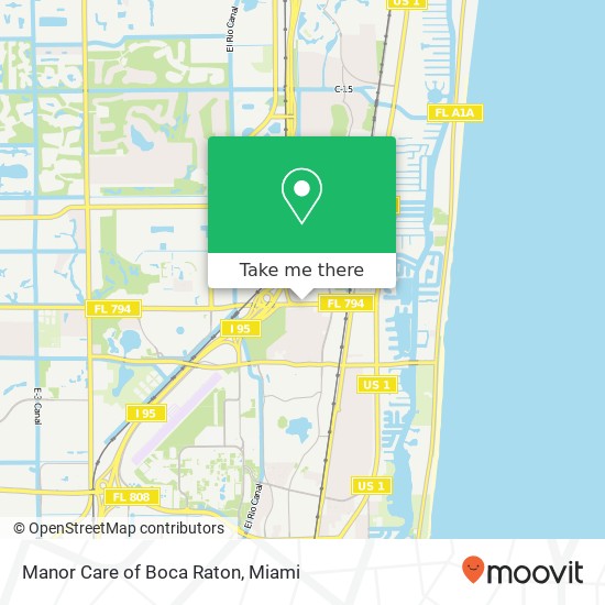 Mapa de Manor Care of Boca Raton