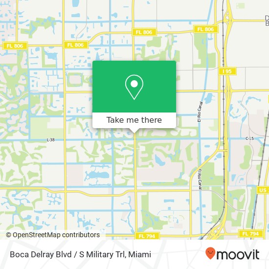 Boca Delray Blvd / S Military Trl map