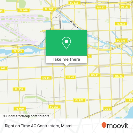 Right on Time AC Contractors map