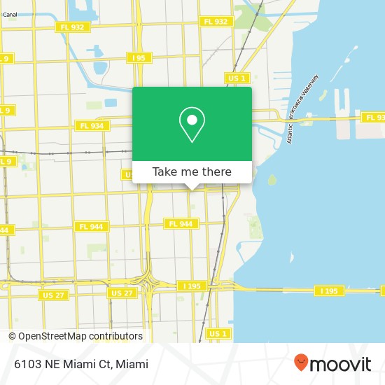 Mapa de 6103 NE Miami Ct