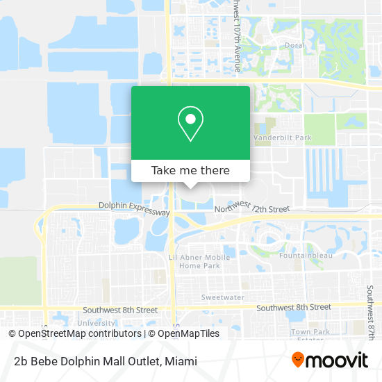 2b Bebe Dolphin Mall Outlet map