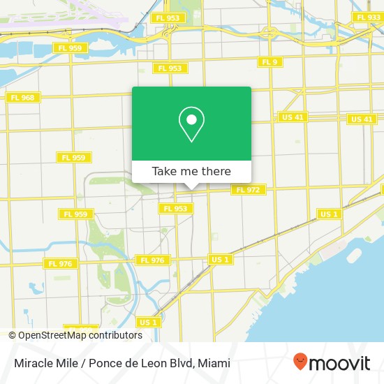 Miracle Mile / Ponce de Leon Blvd map