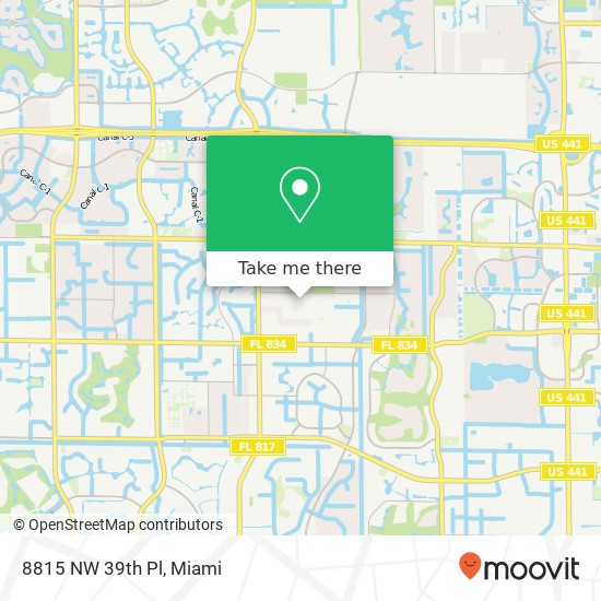 8815 NW 39th Pl map