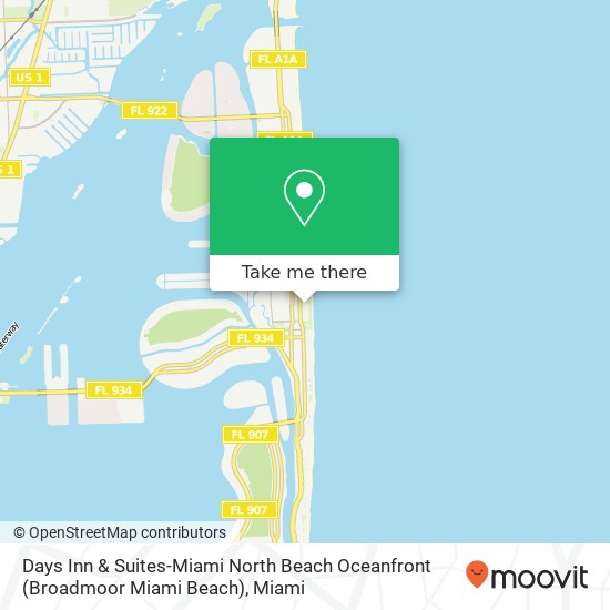 Days Inn & Suites-Miami North Beach Oceanfront (Broadmoor Miami Beach) map