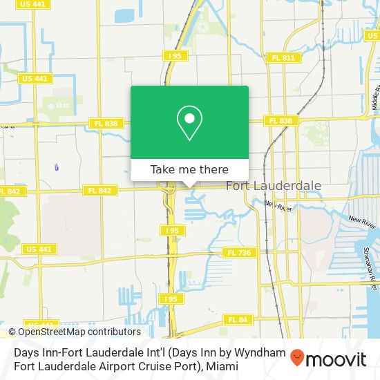 Days Inn-Fort Lauderdale Int'l (Days Inn by Wyndham Fort Lauderdale Airport Cruise Port) map