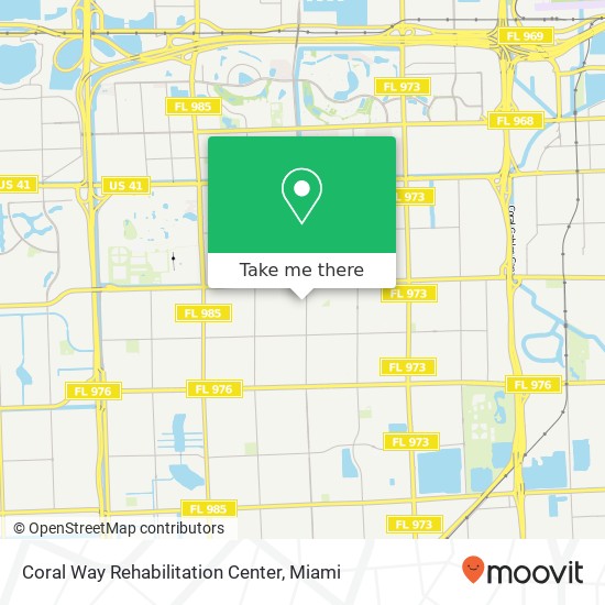 Coral Way Rehabilitation Center map