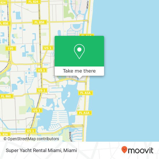 Mapa de Super Yacht Rental Miami