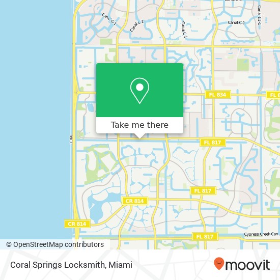 Coral Springs Locksmith map