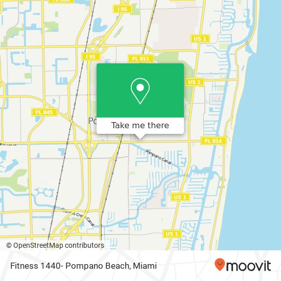 Fitness 1440- Pompano Beach map